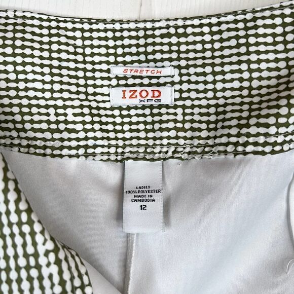 IZOD XFG Skort Stretch in White and Olive Green Size 12 - Picture 8 of 11